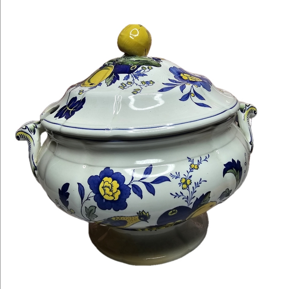 Vintage Spode Blue Bird Soup Tureen With Lid